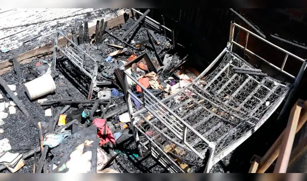 Incendio consumió vivienda de humilde familia en Cayma.