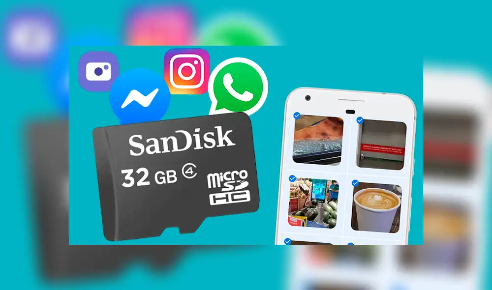 Olvídate de estar buscando todas las fotos en cada carpeta de tu celular y muévelas todas a tu tarjeta SD con unos pocos pasos. Imagen: Blog The Phone House/composición.