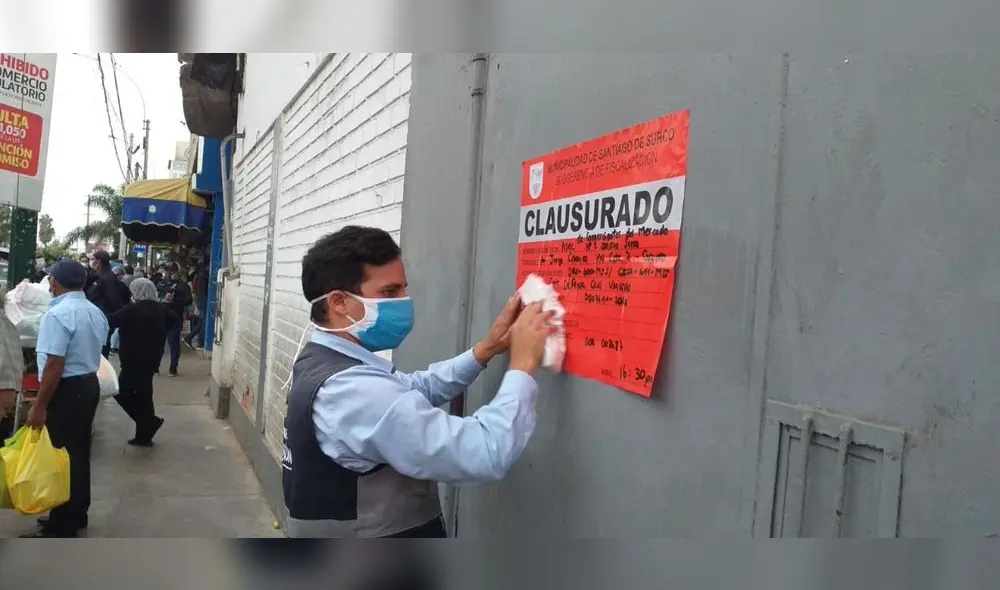 Surco: mercado Jorge Chávez fue clausurado | Créditos: difusión