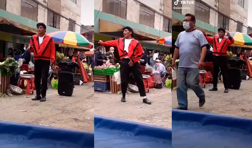 Desliza las imágenes para ver la increíble coreografía que hizo esta artista callejero de Thriller de Michael Jackson. Foto: captura de TikTok/eladioyou