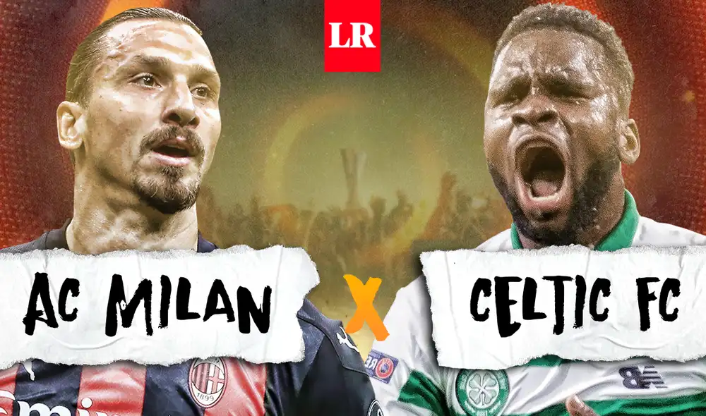 AC Milan enfrenta al Celtic FC por la Europa League. Foto: Composición Gerson Cardoso/AFP