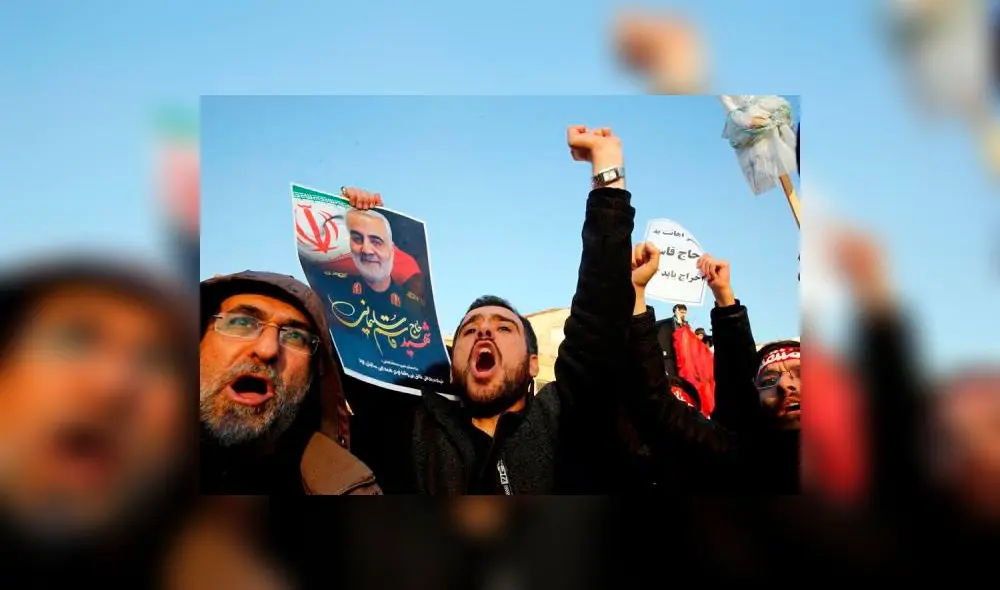 En Irán gran cantidad de personas han manifestado tras el asesinato de Soleimani. Foto: EFE