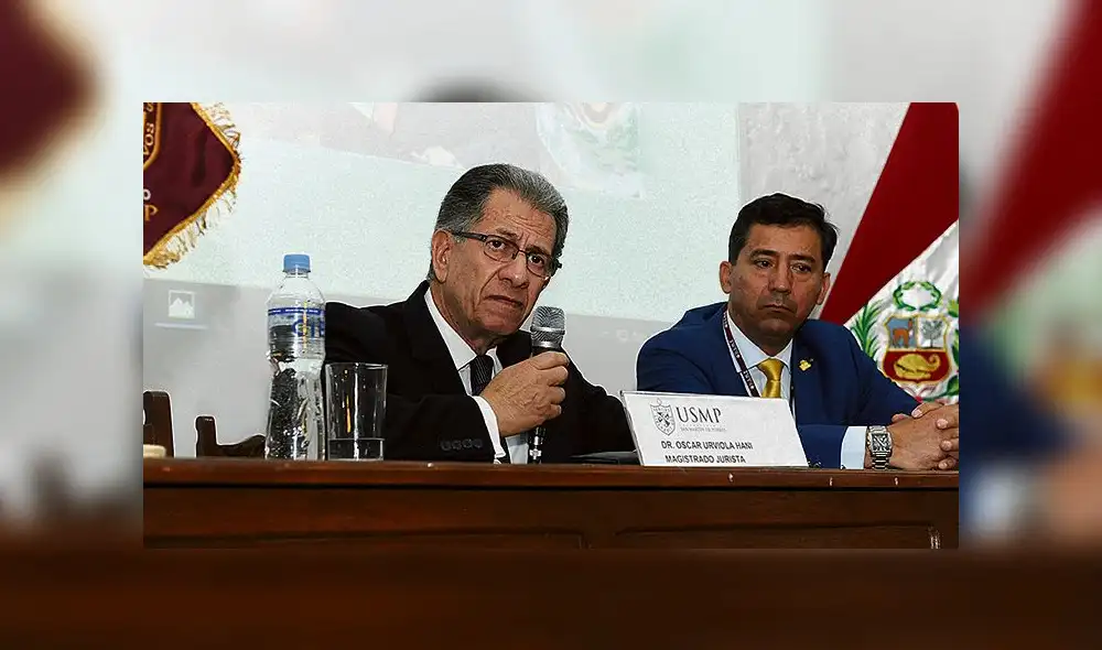 Exposición. Exmagistrado Óscar Urviola expuso ante estudiantes de Derecho de la Universidad San Martín de Porres.