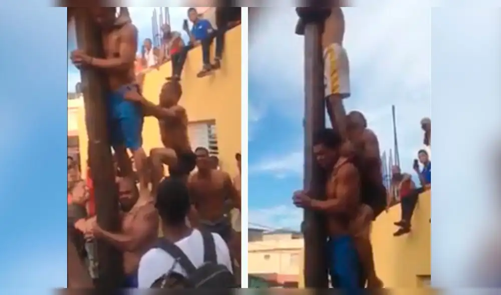 Facebook viral: hombre terminó completamente desnudo al intentar acrobacia extrema