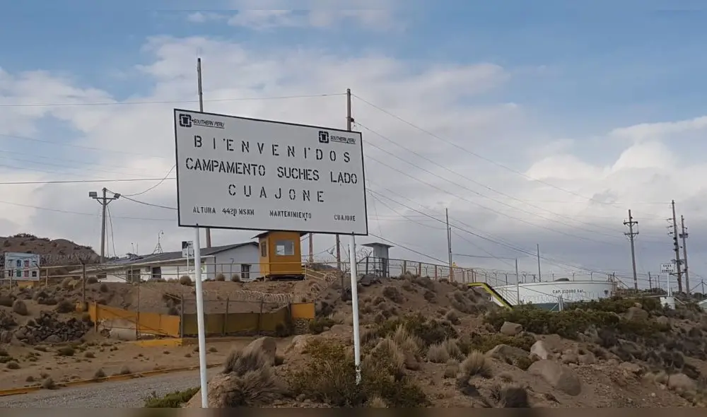 Tacna. Ingreso al campamento de Suches de la minera Southern.