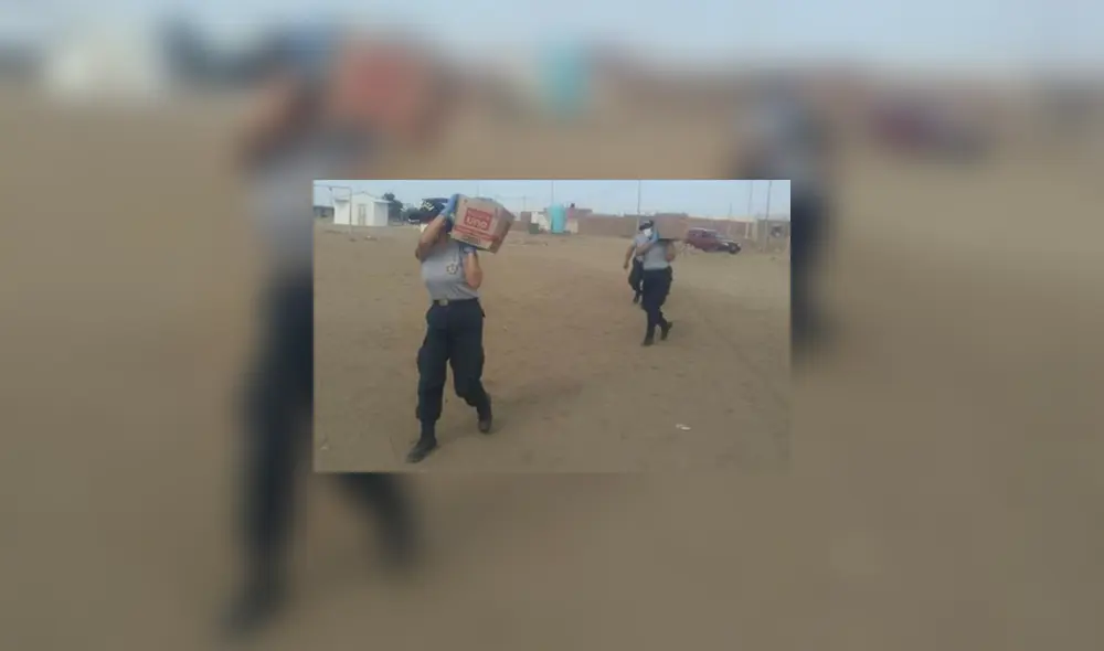 Policías donan sueldo para comprar víveres a familias en Trujillo