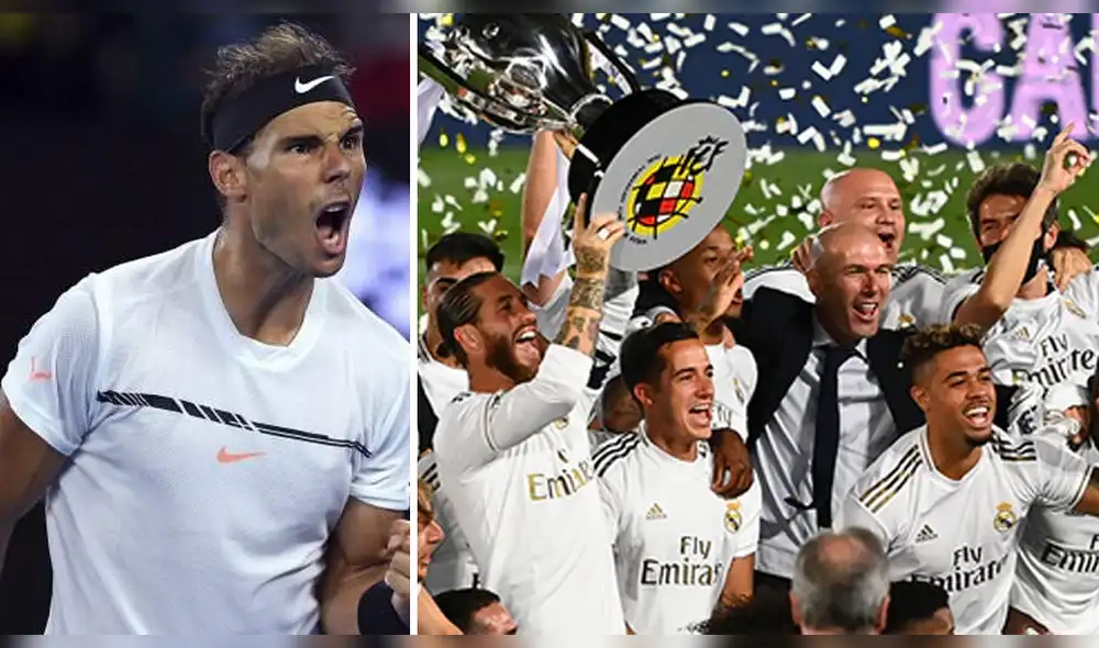Rafael Nadal celebró título de Real Madrid. | Foto: EFE/Real Madrid