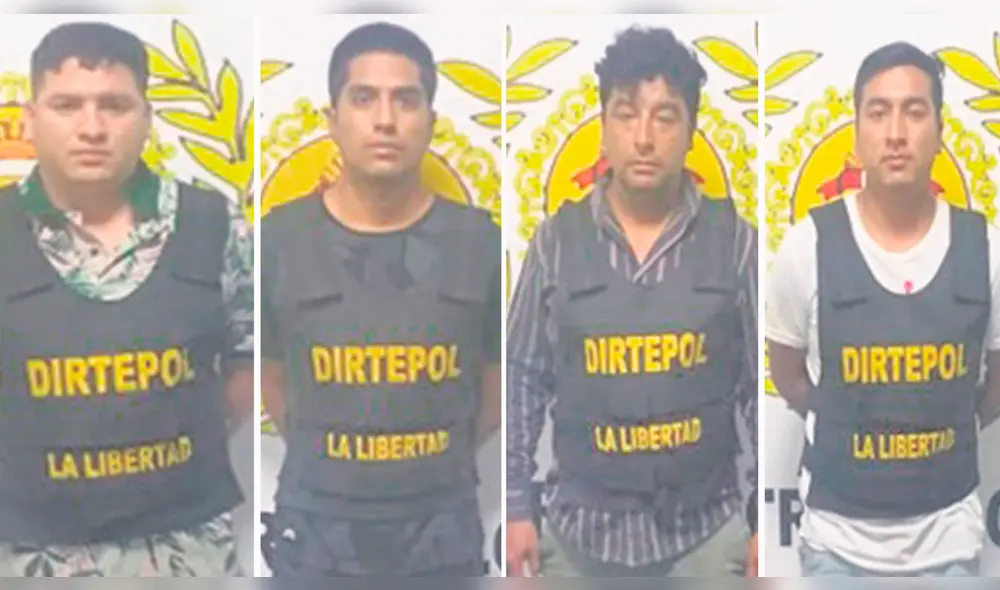 Atrapados. José Vásquez (21), Junior Guibert (23), Michael Quispe (27), Oscar Urcia (39) y Sergio Timoshi Ruiz (24).