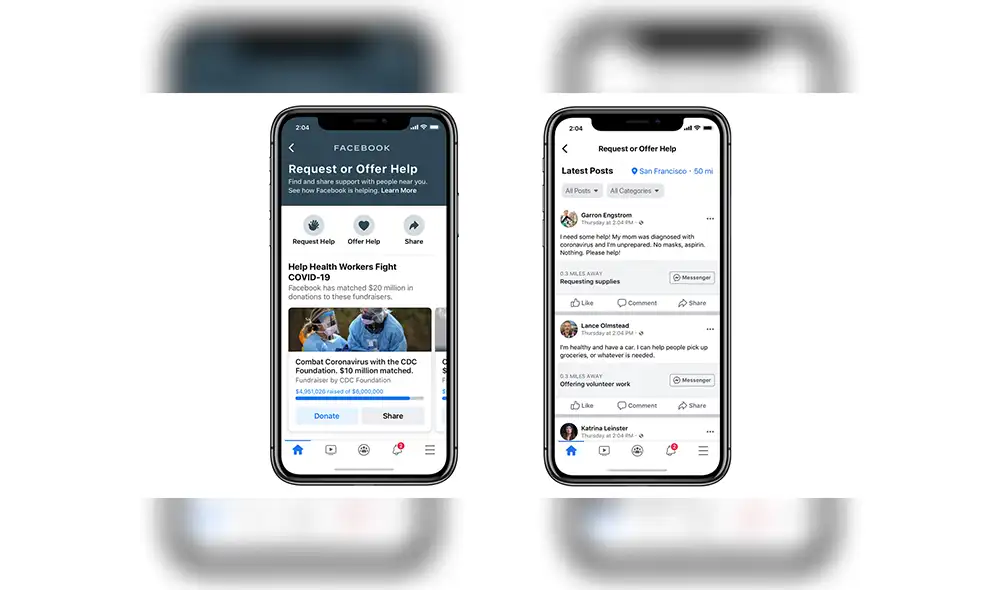 Página de Ayuda Comunitaria de Facebook.