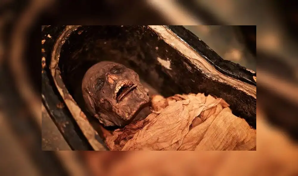 Momia del sacerdote Nesyamun, cuya voz fue reconstruida en su tracto vocal. Foto: Difusión.