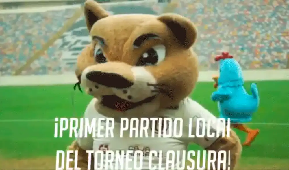 Universitario presentó a La Gallina Pintadita, quien estará en el primer partido de local en el Torneo Clausura 2019 | Foto: @Universitario