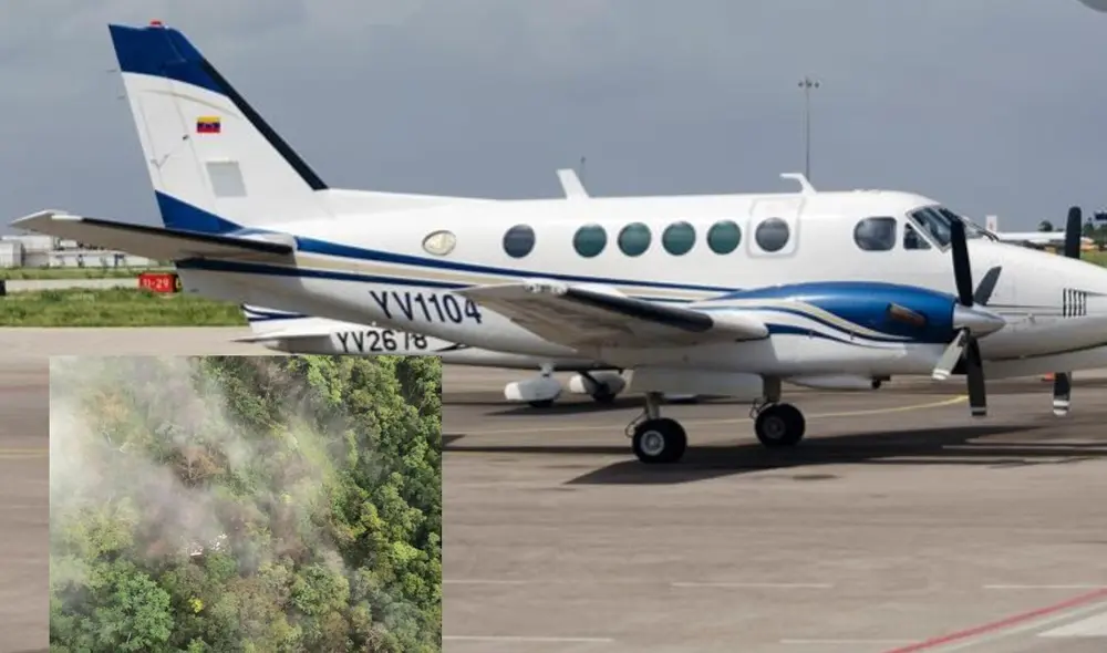 La aeronave cayó cuando estaba a punto de aterrizar en la capital de Venezuela. Foto: Difusión. La aeronave cayó cuando estaba a punto de aterrizar en la capital de Venezuela. Foto: Difusión.