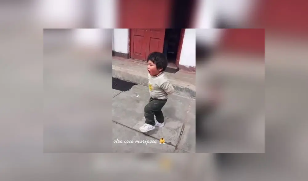 Desliza las para ver el divertido baile que protagonizó este menor al escuchar su huayno favorito. Foto: Captura.