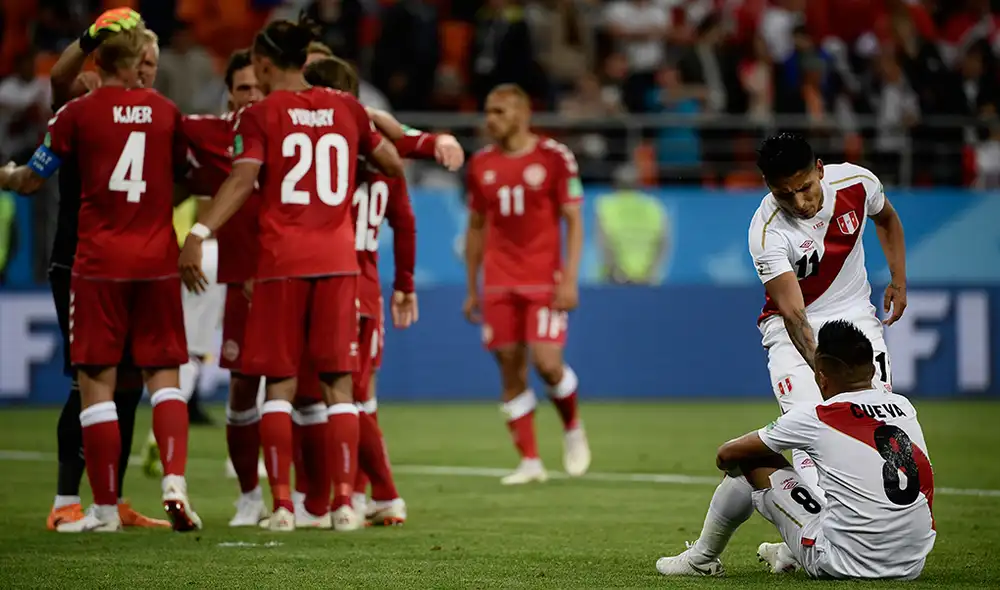 Perú y Dinamarca se enfrentaron por la primera fecha del grupo C del Mundial Rusia 2018. | Foto: AFP Perú y Dinamarca se enfrentaron por la primera fecha del grupo C del Mundial Rusia 2018. | Foto: AFP