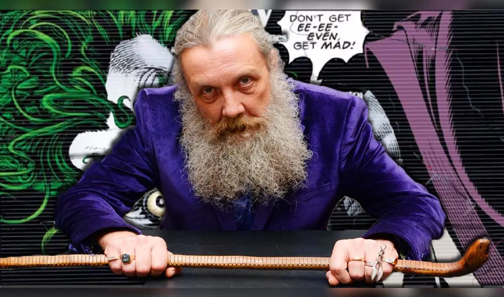 Alan Moore: autor de La Broma Asesina, Watchmen, V for Vendetta, entre otros. Crédito: Composición.