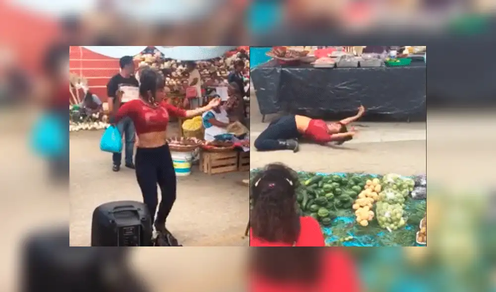 Facebook: chica sorprende al bailar reggaetón "extremo" dentro de un mercado [VIDEO]