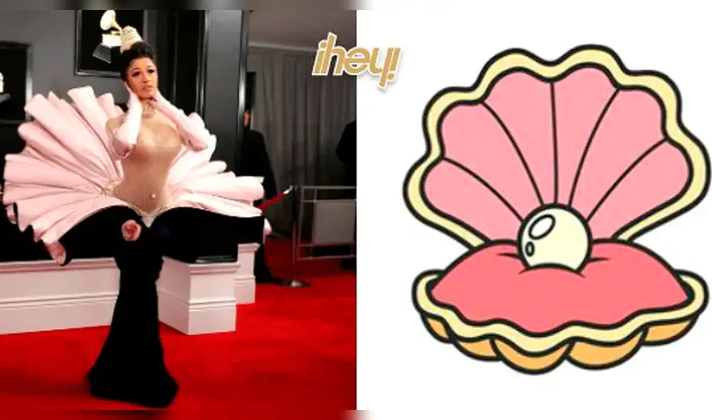 Cardi B es viral en redes por el vestido que usó en los Grammy 2019