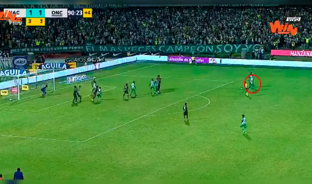 Atlético Nacional vs Once Caldas: sublime tiro libre de Bocanegra para el 2-1 [VIDEO]