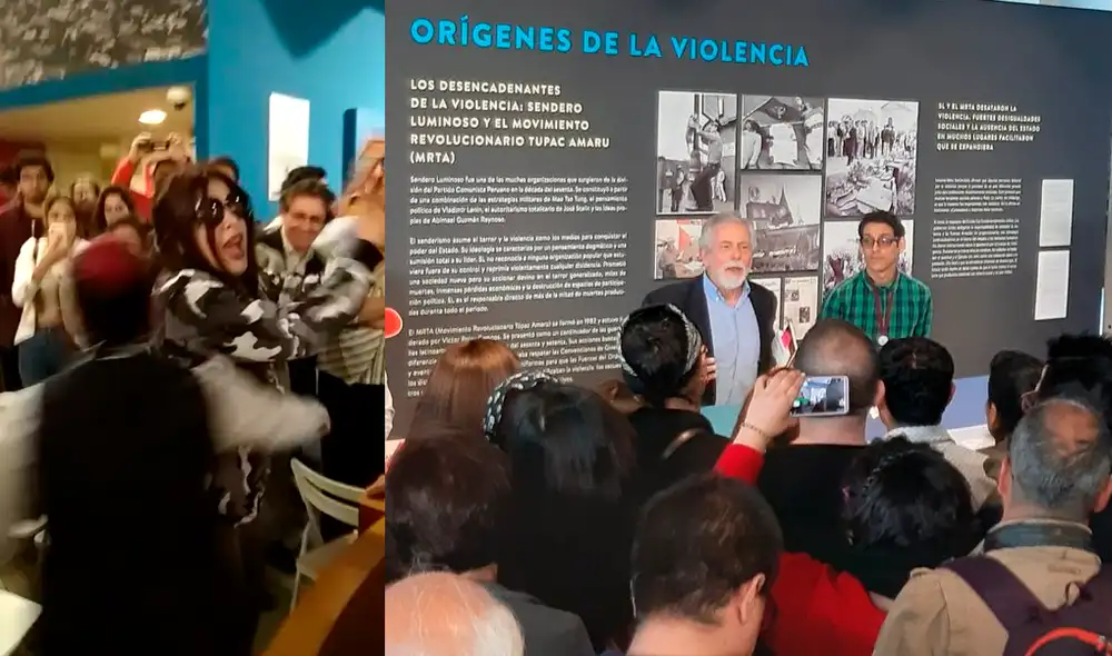 Integrantes de La Resistencia arremetieron durante visita comentada en el LUM. Foto: Captura/LUM.