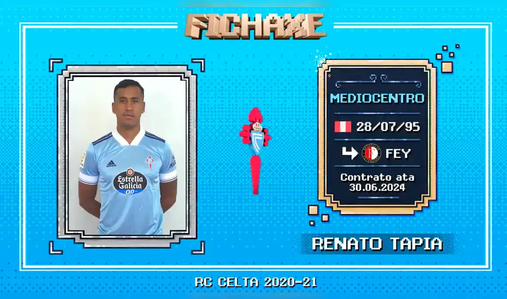 Renato Tapia es apodado como el ‘muro’ tras ser presentado en Celta de Vigo. Renato Tapia es apodado como el ‘muro’ tras ser presentado en Celta de Vigo.