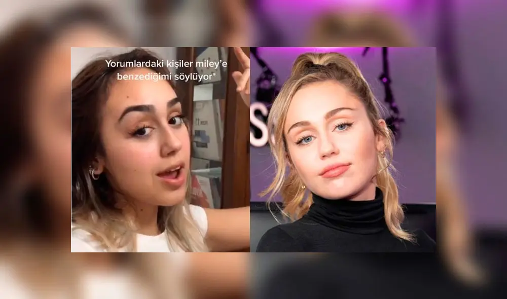 Desliza las imágenes para ver el parecido físico que tiene esta joven turca con la cantante y actriz Miley Cyrus. Foto: @justdoa/TikTok Desliza las imágenes para ver el parecido físico que tiene esta joven turca con la cantante y actriz Miley Cyrus. Foto: @justdoa/TikTok