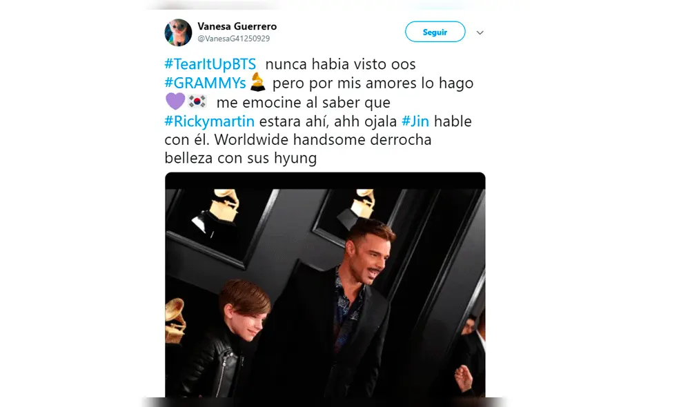 Grammys 2019: Hijo de Ricky Martin causa furor al pasar por la red carpet [VIDEO]