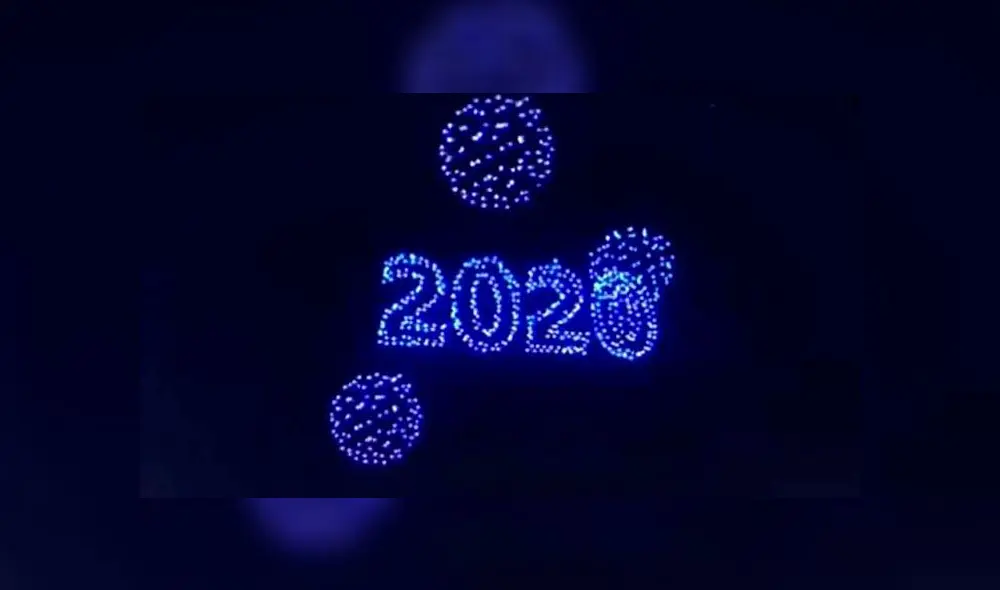 Dones luminosos en lugar de fuegos artificiales China recibe el Año Nuevo 2020. Foto: difusión Dones luminosos en lugar de fuegos artificiales China recibe el Año Nuevo 2020. Foto: difusión