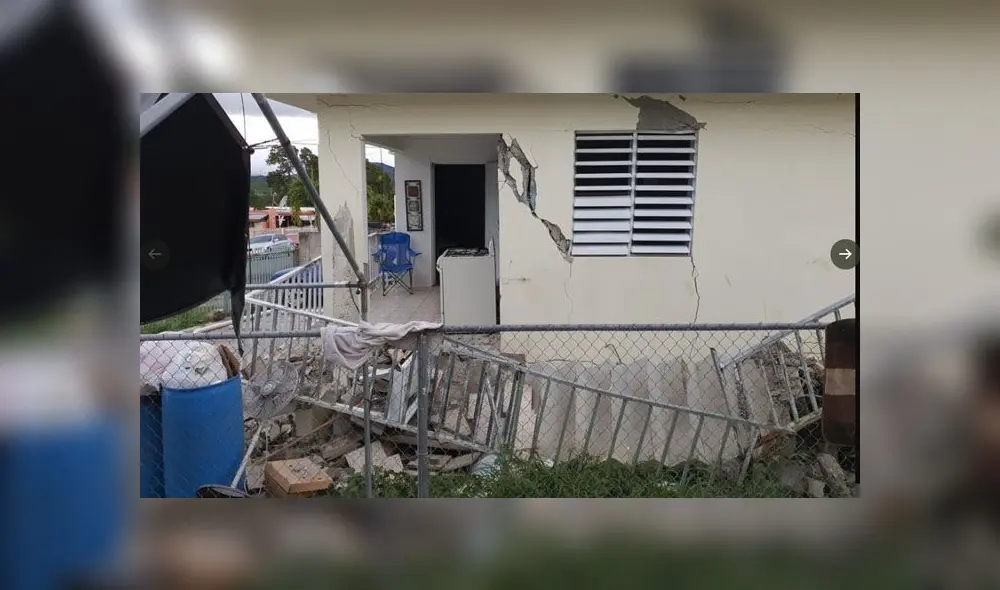 El terremoto en Puerto Rico dejó graves daños materiales. Foto: Twitter