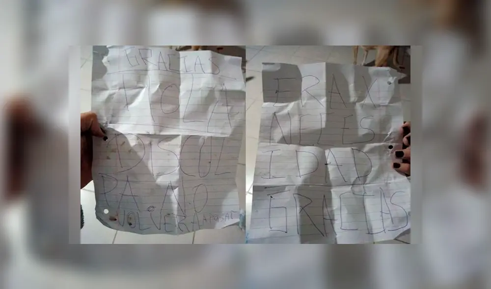 Parecía imposible que recuperar su vehículo, pero se la devolvieron junto a una carta anónima. Foto: captura