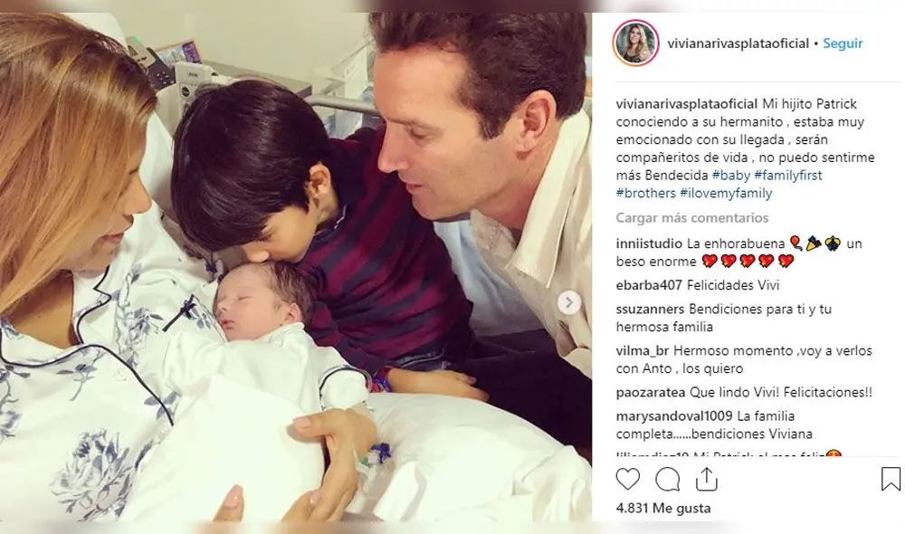 Viviana Rivasplata comparte foto de su segundo hijo recién nacido