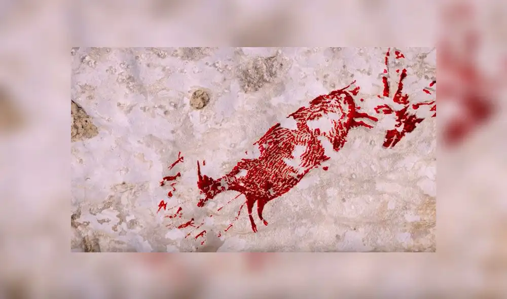 Hallan pintura rupestre de caza más antiguo en la historia de la humanidad. Foto: EFE