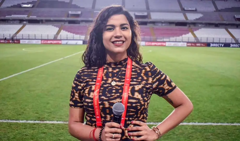 Rosa María Muñoz formó parte del staff de mujeres que narraron un partido del torneo peruano. Foto: Instagram @rosamariamunoz5 Rosa María Muñoz formó parte del staff de mujeres que narraron un partido del torneo peruano. Foto: Instagram @rosamariamunoz5