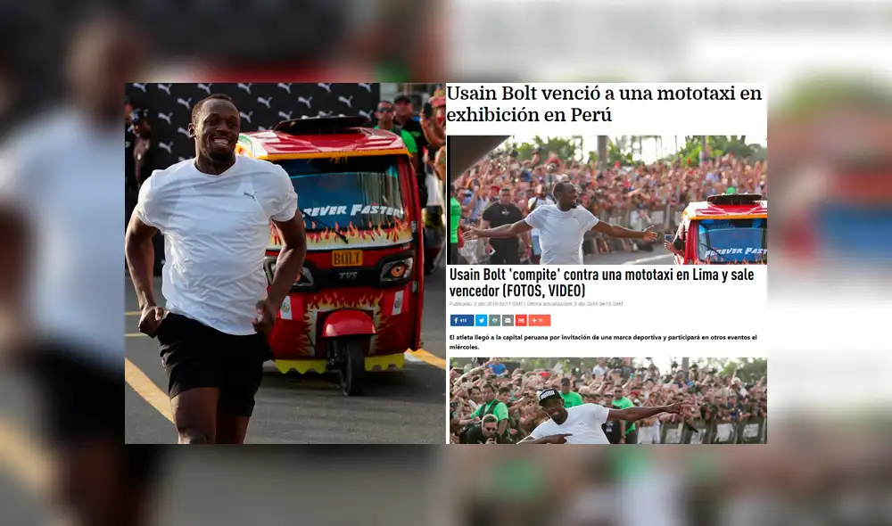 Usain Bolt venció a una mototaxi: Así reportó la prensa internacional [FOTOS]