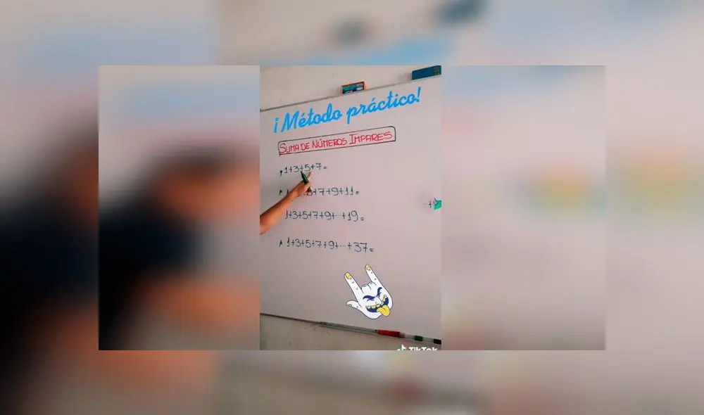 Desliza las imágenes para ver el increíble truco que te permitirá sumar números impares en solo segundos. TikTok.