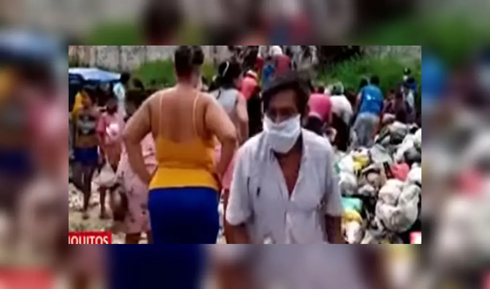 Iquitos: aglomeración de personas en la basura. Créditos: Panamericana. Iquitos: aglomeración de personas en la basura. Créditos: Panamericana.