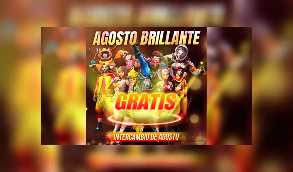 El evento Agosto Brillante de Free Fire se llevará a cabo desde el 2 de agosto, hasta el sábado 15 de agosto. Foto: Garena.