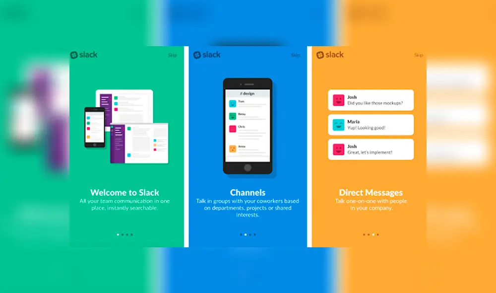 Slack está disponible en smartphones Android, iPhone y para PC. Foto: Slack.