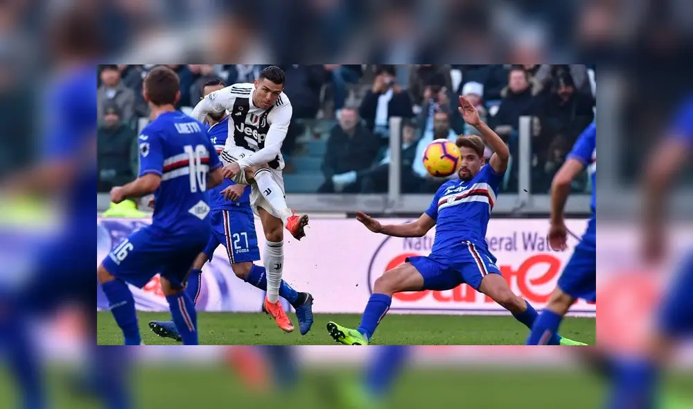 Con gol de Cristiano y Dybala, Juventus superó a Sampdoria por 2-1 en la Serie A de Italia Con gol de Cristiano y Dybala, Juventus superó a Sampdoria por 2-1 en la Serie A de Italia
