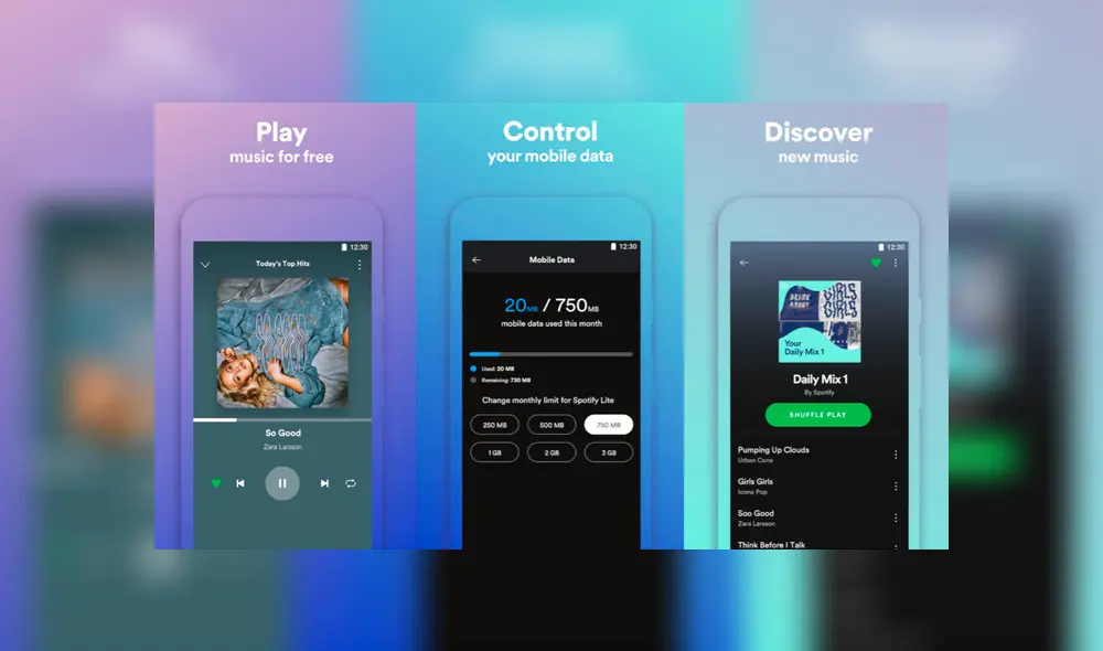 Spotify Lite te permitirá ahorra internet y espacio de almacenamiento en tu smartphone.