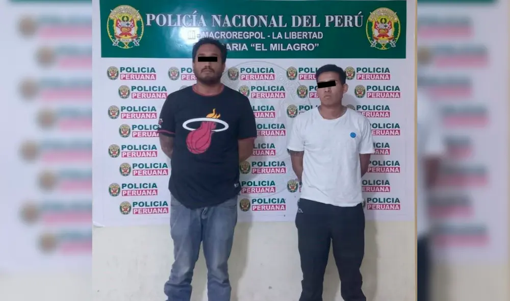 Detenidos fueron llevados a la comisaría de El Milagro para continuar con las investigaciones. Foto: PNP Detenidos fueron llevados a la comisaría de El Milagro para continuar con las investigaciones. Foto: PNP