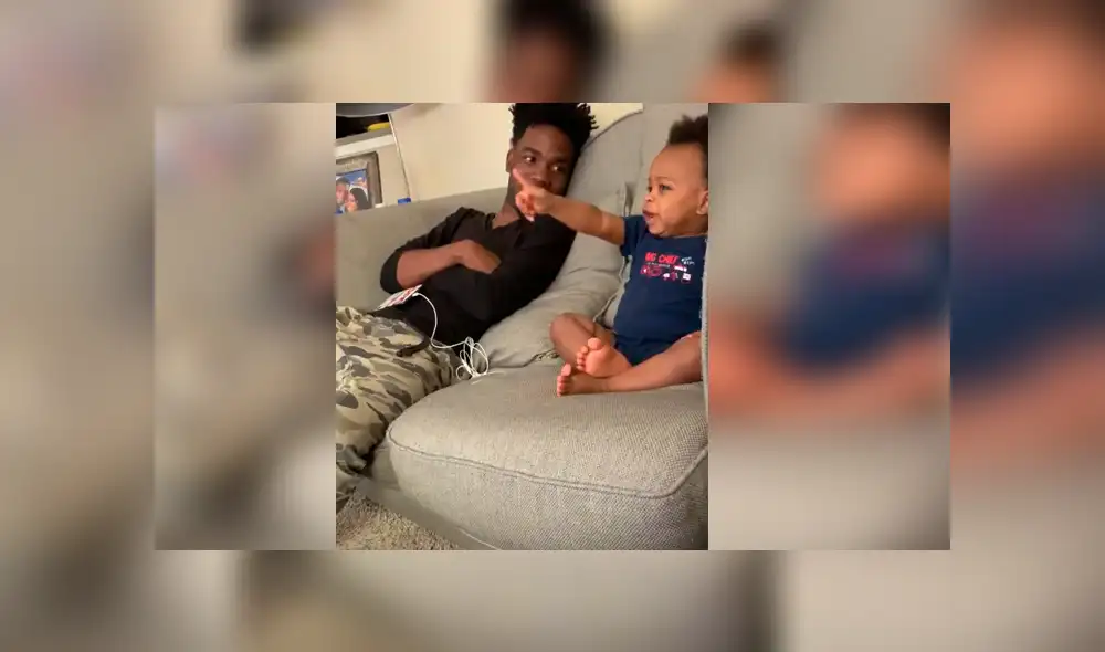 Facebook viral: Bebé asombra por fluida 'charla' con su padre [VIDEO]