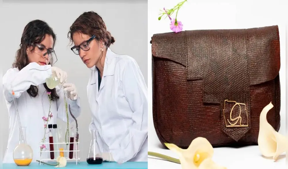 Emprendedoras fabricaron primeros accesorios con biocuero. Fotos: UCSP.