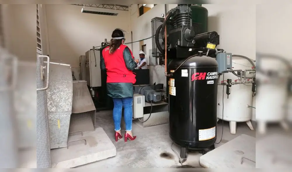 Contraloría verificó ambiente donde se encuentra instalada la planta de oxígeno. Foto: Cortesía. Contraloría verificó ambiente donde se encuentra instalada la planta de oxígeno. Foto: Cortesía.