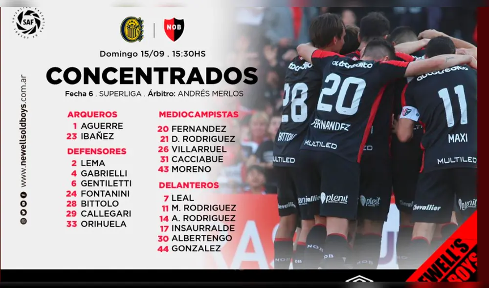 Rosario Central vs Newell's EN VIVO ONLINE vía TNT Sports, TyC Sports por la fecha 6 de la Superliga Argentina. Foto: Twitter