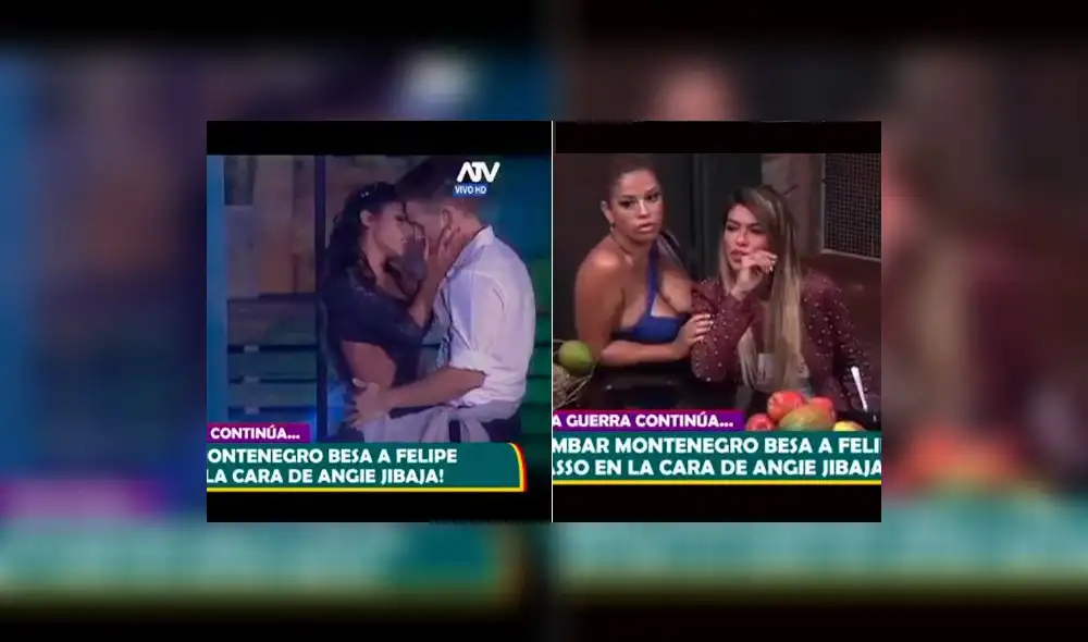 Angie Jibaja fue testigo del tremendo beso entre Felipe Lasso y Ambar Montenegro | VIDEO