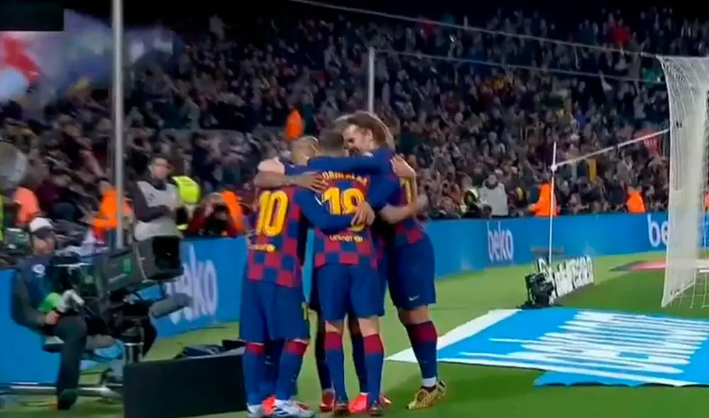 Lionel Messi marcó de penal el primer tanto de Barcelona a los 81 minutos. Foto: Captura Lionel Messi marcó de penal el primer tanto de Barcelona a los 81 minutos. Foto: Captura