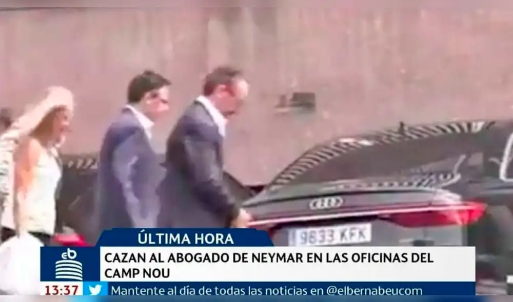 Neymar se acerca al Barcelona: presidente azulgrana y abogado del brasileño fueron captados en las oficinas del club español.