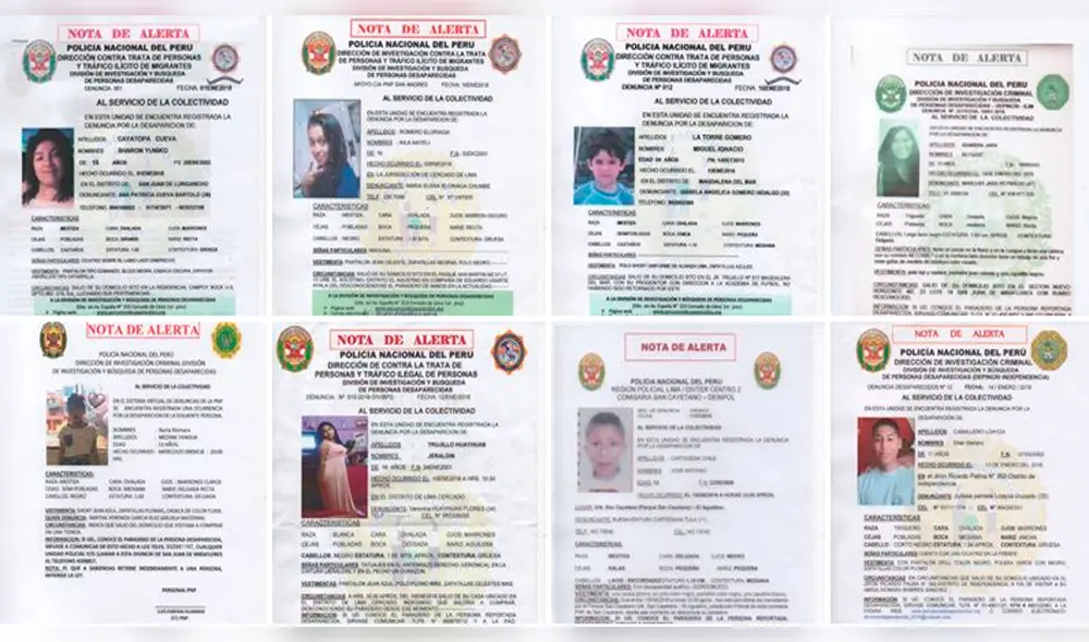 Mininter difunde lista de menores de edad que están desaparecidos