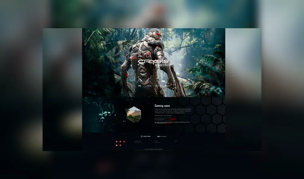 La imagen promocional muestra los logos PS4 y Xbox One, pero el mensaje solo menciona "PlayStation" y "Xbox".