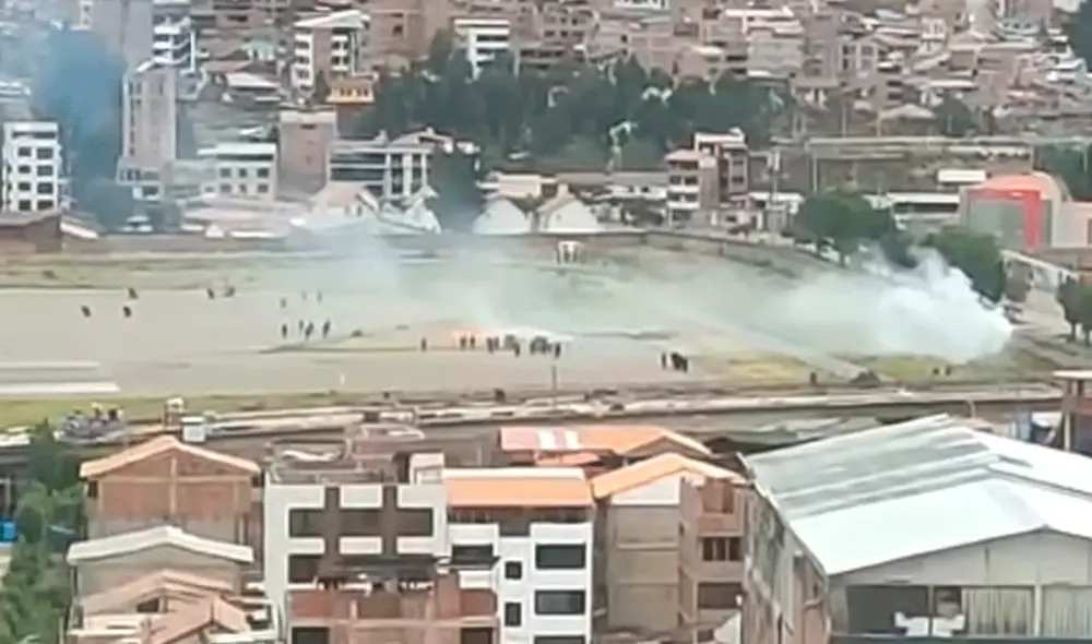 Inescrupulosos hicieron forado en el aeropuerto de Cusco. Foto: Noticias en Cusco Inescrupulosos hicieron forado en el aeropuerto de Cusco. Foto: Noticias en Cusco